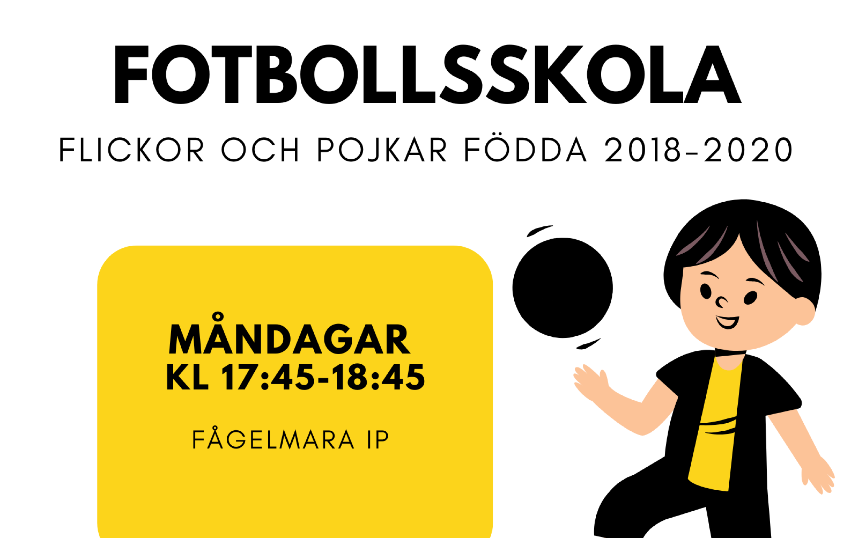 Fotbollsskola för pojkar och flickor 2018-2020